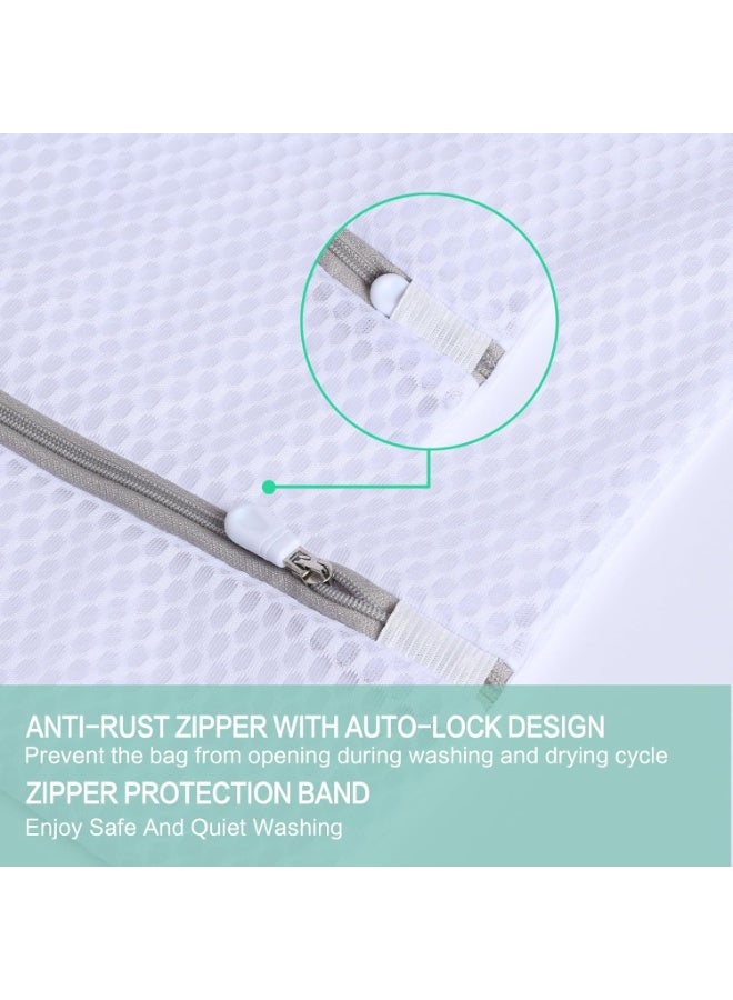 3-Pack Mesh Laundry Bags for Washing Machine - Ideal for Delicates, Lingerie, Bras, and Shoes - Durable, Breathable, and Zippered Wash Bag for Travel and Home - Protect Your Clothes(12 x 16 Inches) - Image 4